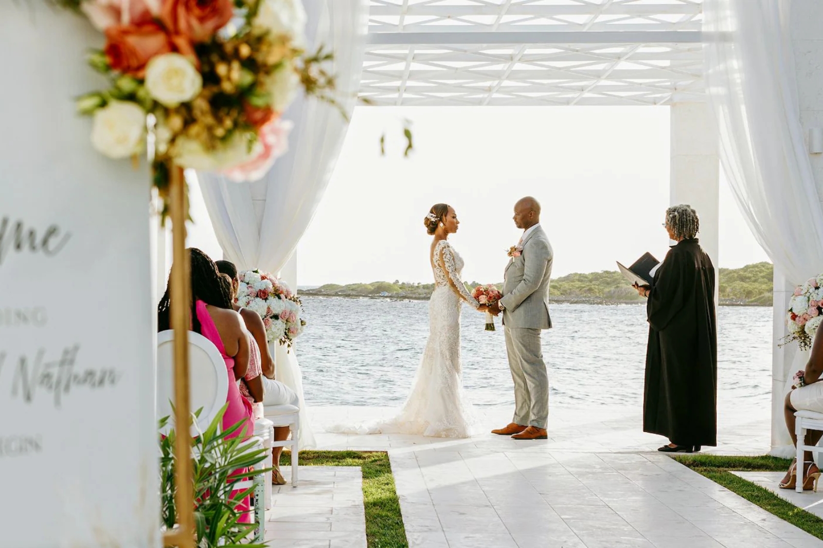 Sandals Resort Oceanfront Gazebo Wedding