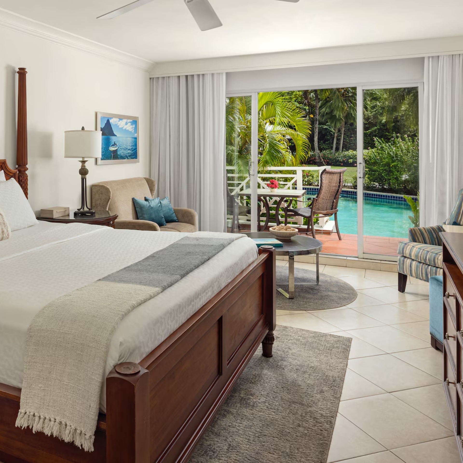 Sandals Grande St Lucian Swim Up Suite Bedroom