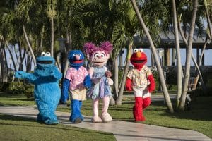 Sesame Street characters at Beaches Turks & Caicos