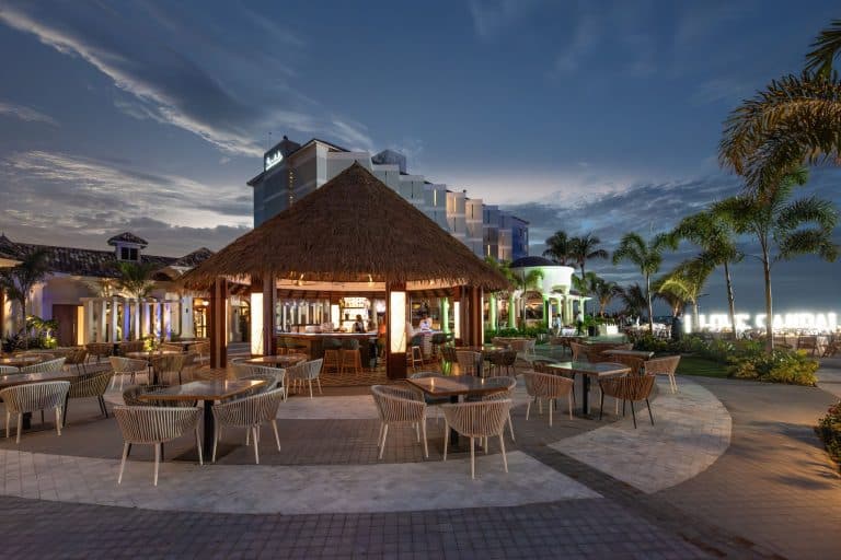 Sandals Dunn's River bar at night
