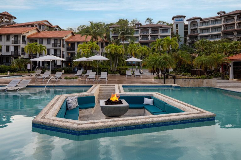 Sandals Granada pool and fire pit