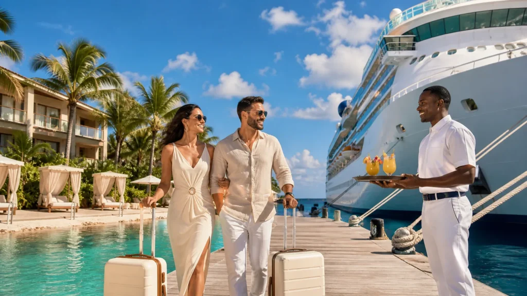 Hybrid Caribbean Honeymoon: 3 Nights at an Adults-Only Resort + 4 on a Cruise